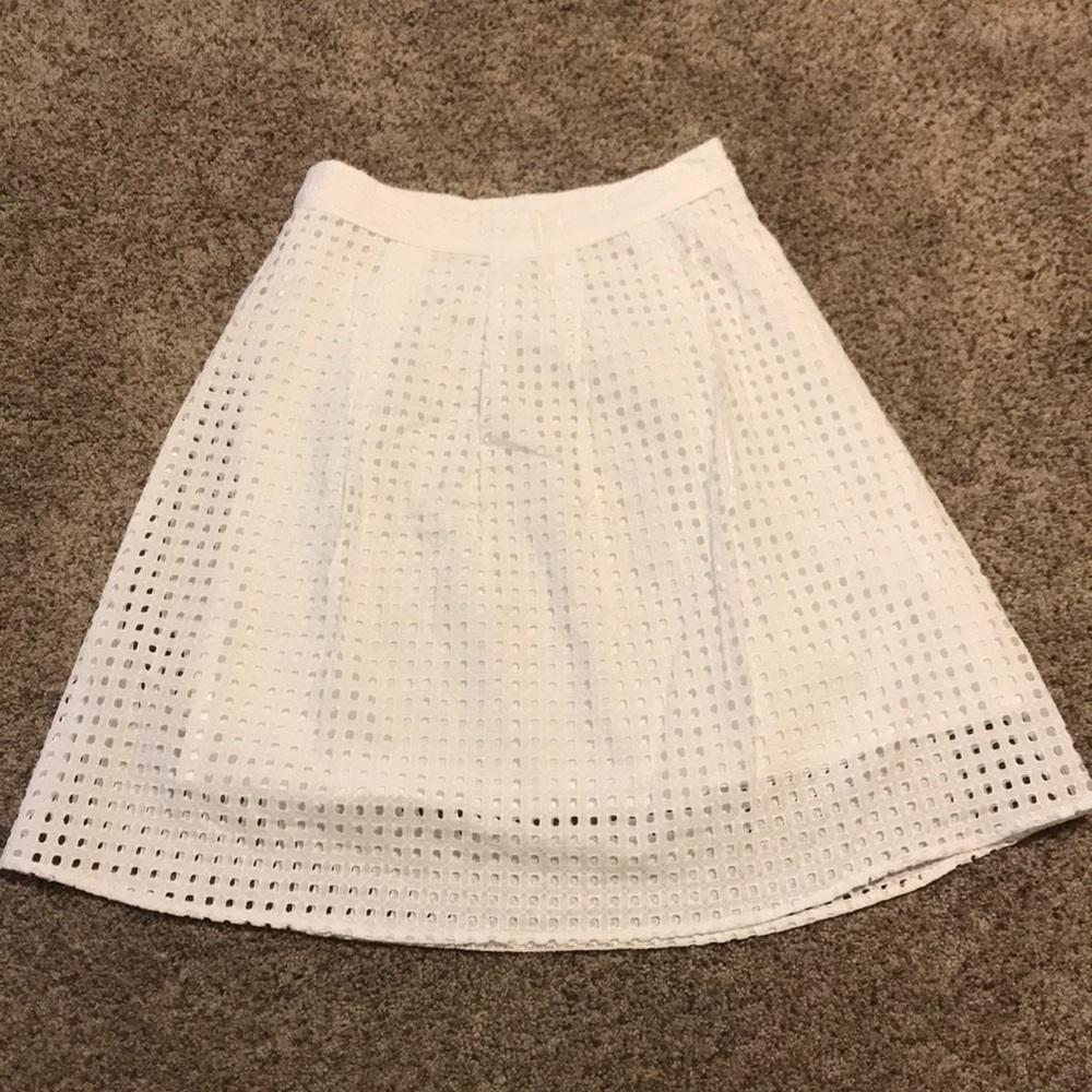 Three dots white skirt, size S, NWOT